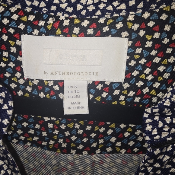 Anthropologie Jumpsuit - Multicolor Sz 6 Fun Preppy Classy Tailored Cuffed Work - Picture 8 of 10